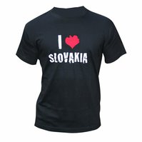 Tričko I LOVE SLOVAKIA čierne